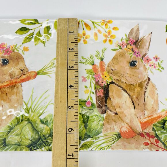 The Prairie Bunny Rabbit Floral MELAMINE Sandwich Apps Tray Rachel Ashwell 14in - Picture 8 of 8